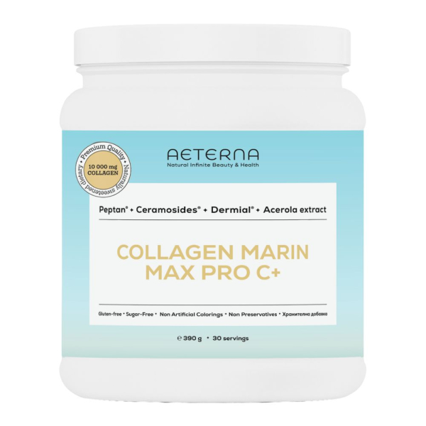 Колаген с вкус на лимон 390г х 30 дози Aeterna CollagenMarinMaxPro C+