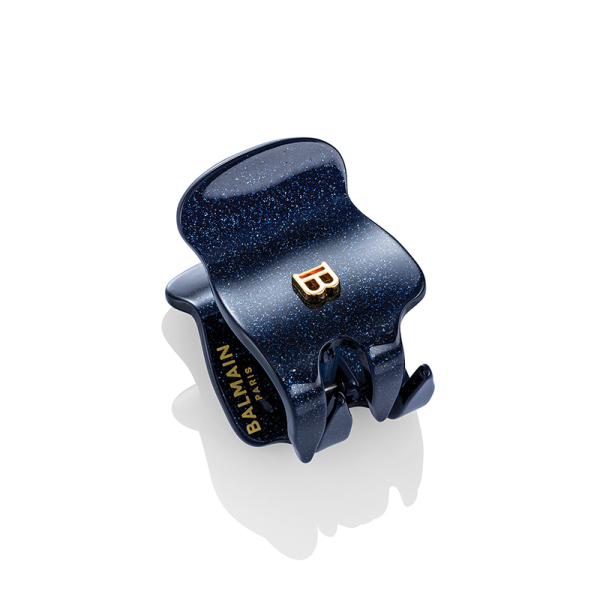 Малка шнола Balmain Acetate Pince a Cheveux Extra Small Cosmic Sapphir