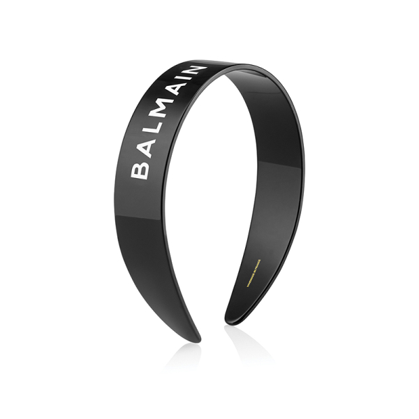 Черно-бяла диадема за коса Balmain Headband Black/White