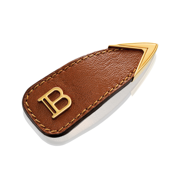 Кожена Фиба Balmain Limited Edition Snap Hair Clip Brown C2 26