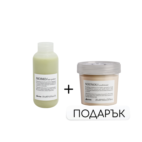 MOMO HAIR POTION ХИДРАТИРАЩ КРЕМ ЗА КОСА +  NOUNOU CONDITIONER ПОДХРАНВАЩ БАЛСАМ 