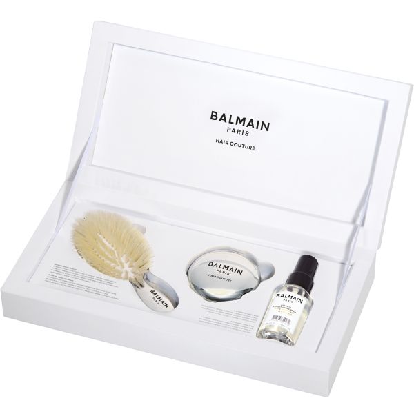 Мини Сребърна Четка И Огледалце Balmain Silver Spa Brush Mini