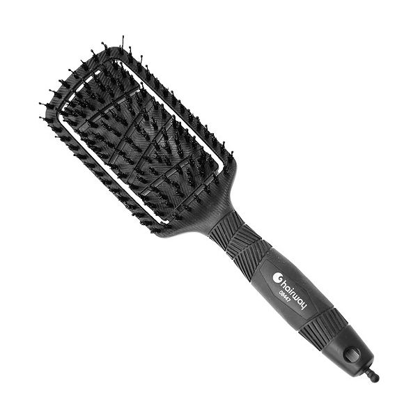 Четка За Разресване Hairway Wellness Brush Organica Black 8 Rowed 