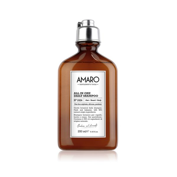 Шампоан За Коса, Брада И Тяло Amaro / All In One Daily Shampoo 250 Ml