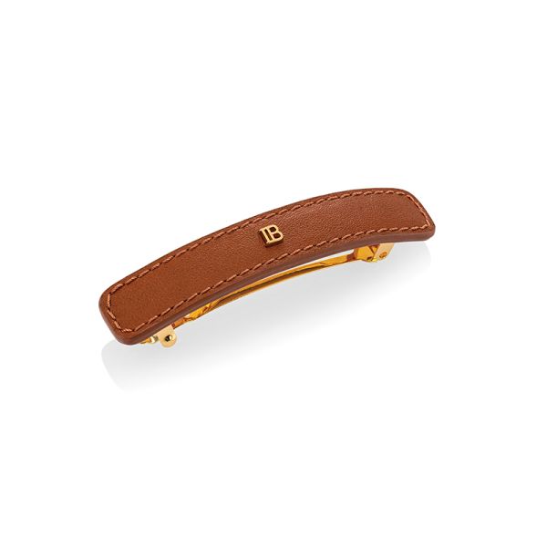 Голяма Барета За Коса Balmain Hair Riviera Barrette Cognac Large