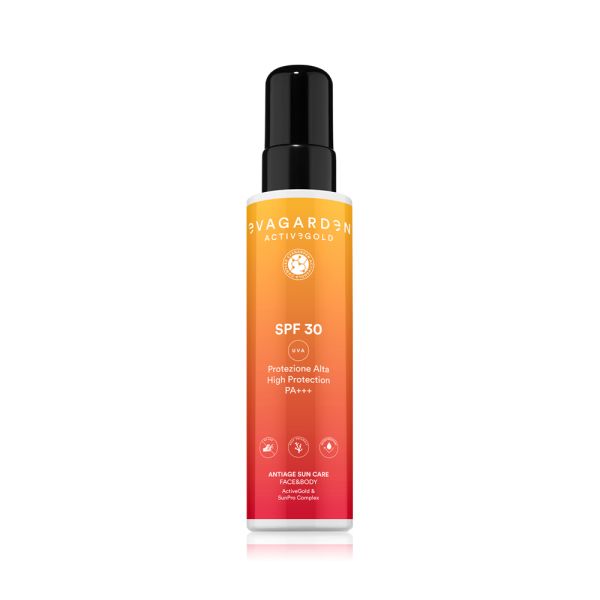 Слънцезащитен крем за тяло EVAGARDEN ActiveGold Sun Care SPF30