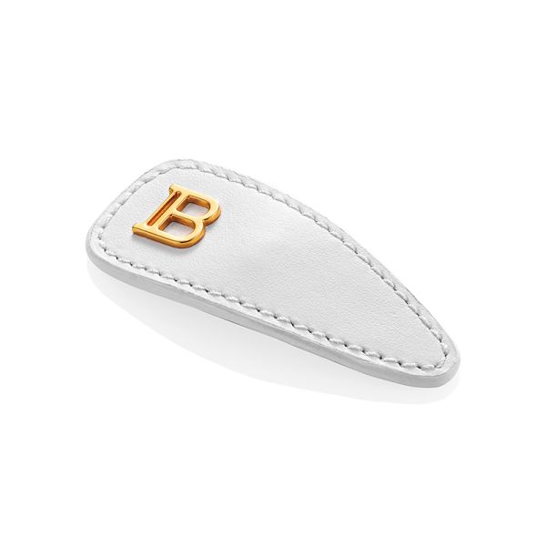 Лимитирана кожена фиба Balmain Printemps Leather Snap Hair Clip SS25