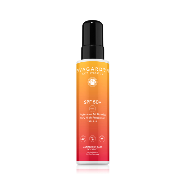 Слънцезащитен крем за тяло EVAGARDEN ActiveGold Sun Care SPF50