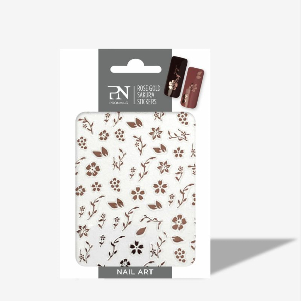 Стикери ProNails Rose Gold Sakura Nail Stickers